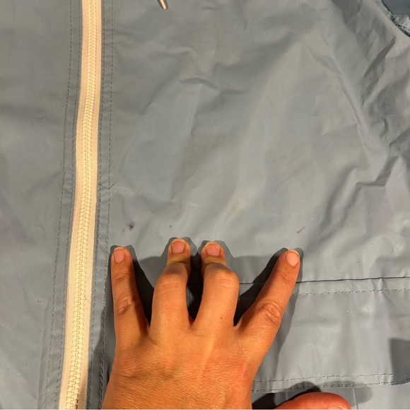 Misty Harbor Hooded Rain Coat Jacket Women's Plaid Lining Sz Small Blue Anytime - Picture 9 of 12